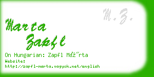 marta zapfl business card